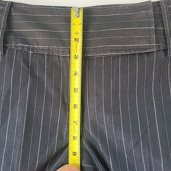 Body by Victoria Dress Pant Wide Leg Pinstripe Women's 8 Short Pants Slacks - Picture 5 of 9